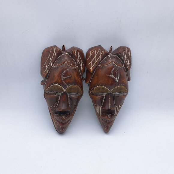 Pair of Tikar Masks From Cameroon - Picture 1 of 11